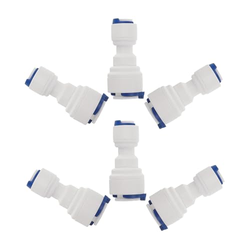 TOYANDONA 6 Stück Teiliges Schnellanschluss Kunststoff Rohrfitting Gerade Verbindung für Wassersysteme Gartenbewässerung Wasserfilter ohne Werkzeug Einfache Installation Langlebig und Dicht TOYANDONA 6 Stück Teiliges Schnellanschluss Kunststoff Rohrfitting Gerade Verbindung für Wassersysteme Gartenbewässerung Wasserfilter ohne Werkzeug Einfache Installation Langlebig und Dicht von TOYANDONA
