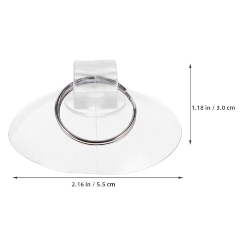 TOYANDONA 6 Stück Transparente Saugnapf haken aus Gummi mit Metallring Starker Halt für Glasfenster Küche Bad Moderne Schadstofffreie Deko halter ohne Rückstände Vielseitig Einsetzbar von TOYANDONA