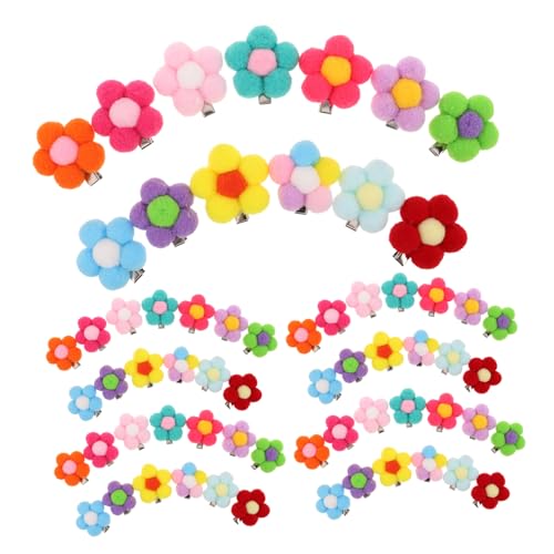 TOYANDONA 65 Stück Teiliges Pet Hair Clip Accessoires Bunte Kleine Blumenhaarspangen für Hunde und Katzen Leicht und Komfortabel Verstellbar für Kreative Party Foto-Requisiten von TOYANDONA