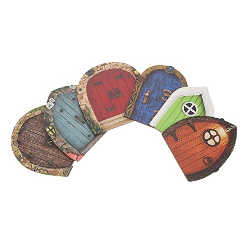 TOYANDONA 6Stücke Fee Tür Teiliges für Garten und Innenbereich Dekorative Mini Holzdekoration für Feengärten Baumstümpfe und Robuste und Glatte TOYANDONA 6Stücke Fee Tür Teiliges für Garten und Innenbereich Dekorative Mini Holzdekoration für Feengärten Baumstümpfe und Robuste und Glatte von TOYANDONA