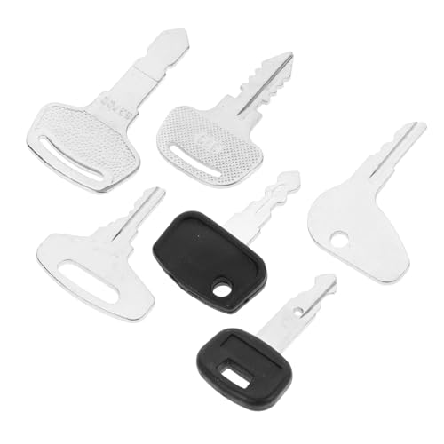 TOYANDONA 6Stücke Teiliges Zündschlüsselset für Traktoren und Baumaschinen Universelle Zündschlüssel für Gabelstapler Lader Bagger und Rasenmäher für Baustelleneinsatz von TOYANDONA