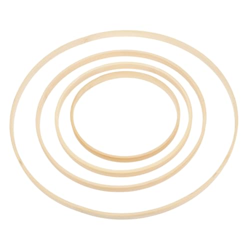 TOYANDONA 8 Stück Teiliges Holzring Bastelset Runde Holzringe für Kreuzstich Traumfänger und Hochzeitsdeko Glatte Oberfläche Langlebig für DIY Kränze und Handgemachte Dekorationen von TOYANDONA