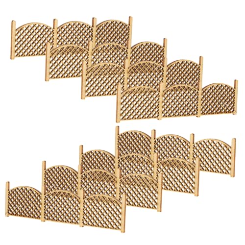 TOYANDONA 8 Stück Teiliges Mini Holzzaun Langlebige Dekorative Miniaturzaun Deko für DIY Miniaturlandschaften Puppenhäuser Garten und Fensterbankdekoration Glatte Oberfläche Stabiles von TOYANDONA
