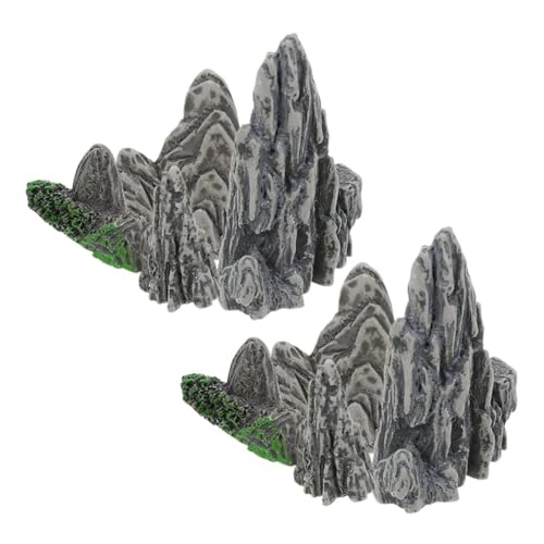 TOYANDONA 8 Stück Teiliges Miniatur-felsenornament aus Resin Zen Garten Rockery Skulpturen für Bonsai Terrarium und Aquarium Kreative Miniaturlandschaft Dekoration für Kleine Räume von TOYANDONA