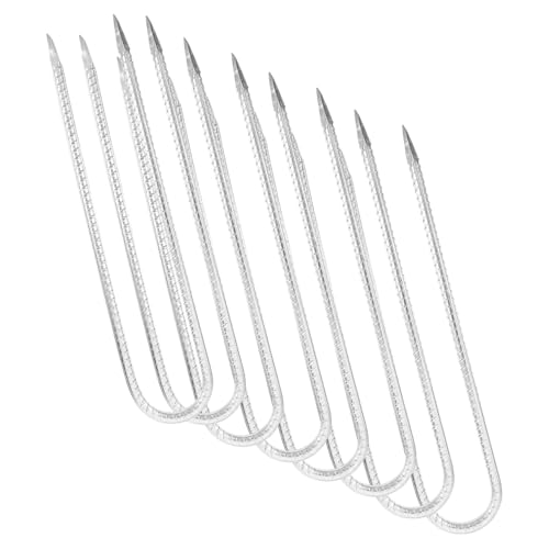 TOYANDONA 8 Stück Teiliges U förmiges Bodenanker Verzinktem Stahl Rostfrei Robust und Langlebig Geeignet für Gartenschaukel Trampolin Zelt und Vielseitige Befestigungen im Außenbereich von TOYANDONA