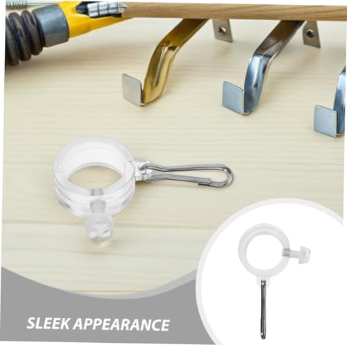 TOYANDONA 8 Stück Teiliges Wetterfeste Flaggenhalter aus Pc-Material mit Haken Robuste Befestigungsringe für Innen Außenflaggen Einfache Installation Zuverlässiger Halt für Garten von TOYANDONA