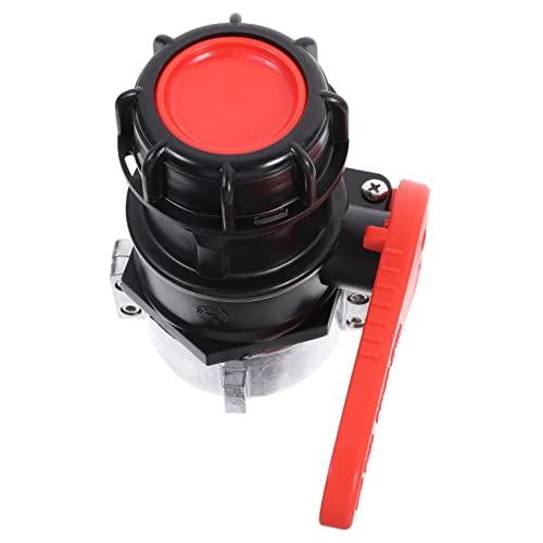 TOYANDONA Ablassventil des Wassertanks Tasche Adapter für IBC-Tankbehälter Trageadapter Tote-Ventil IBC Tote Ablaufadapter IBC-Anpassung Ventil für IBC-Behältertank hdpe rot von TOYANDONA