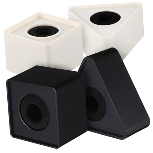 TOYANDONA Abs Mikrofon Logo Cube Teilig Triangular und Quadratisch Interview Logo Flag Station Tragbar Stabil Für Broadcasting Studio und Outdoor Interviews von TOYANDONA