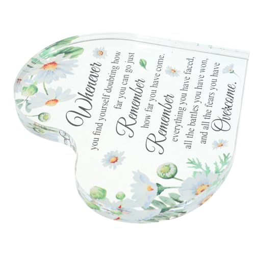TOYANDONA Acryl Dekorationsschild Heimdekoration Büro Tischschild Durch Positive Zitate Inspirierendes Schild Bürodekorationen Für Ornamente Schreibtisch Transparent von TOYANDONA