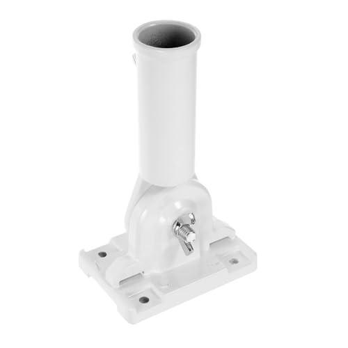 TOYANDONA Aluminium Flaggenmast Basis Verstellbarer Wandhalter Metall Fahnenmast Halterung Wetterfest Robust Für Außenbereich Fahnenmast Zubehör Stabiler Halter von TOYANDONA