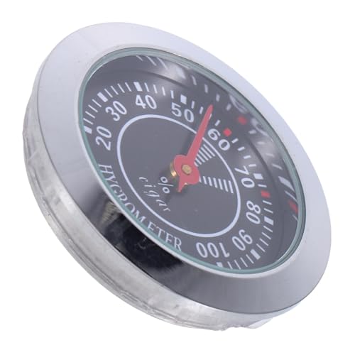 TOYANDONA Analoges Hygrometer für Zigarrenhumidor Rundes Mechanisches Hygrometer mit Präziser Feuchtigkeitsmessung für Zigarrenschachteln und Musikinstrumente Batteriefrei Schwarz von TOYANDONA