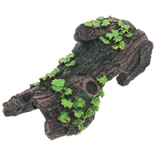 TOYANDONA Aquarium Deko Baumstamm Versteck aus Sicherem Harz Kreatives Fisch Reptilienversteck Abnehmbar und Leicht zu Reinigen für Garnelen und Fische im Teich und Aquarium von TOYANDONA