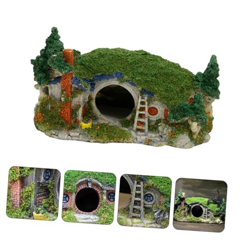 TOYANDONA Aquarium Deko Harzhaus Fischhöhle Versteck Fischtank Ornament Aquarium Dekoration Reptilienversteck für Süß und Aquarien von TOYANDONA