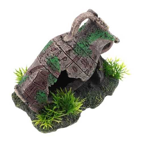 TOYANDONA Aquarium Dekoration Antike Zerbrochene Vase und Behälter Versteck für Fische und Garnelen Sicherer Rückzugsort Natürlicher Lebensraum für Aquarien Betta Versteck TOYANDONA Aquarium Dekoration Antike Zerbrochene Vase und Behälter Versteck für Fische und Garnelen Sicherer Rückzugsort Natürlicher Lebensraum für Aquarien Betta Versteck von TOYANDONA