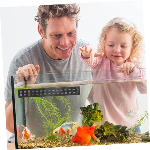 TOYANDONA Aquarium Thermometer Sticker Selbstklebend Flüssigkristall Thermometer Aufkleber für Fischbecken Temperaturanzeige Pet Material Einfach Anzubringen Innenbereich von TOYANDONA
