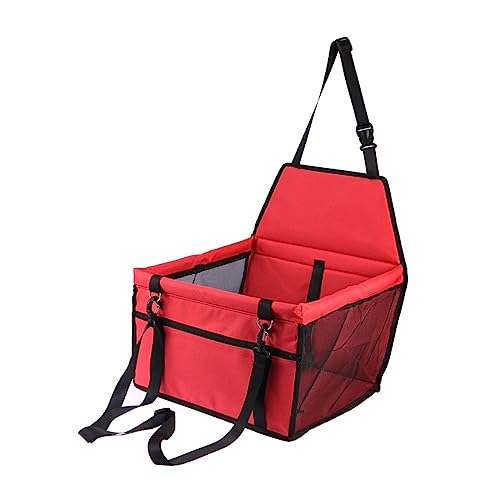 TOYANDONA Atmungsaktive wasserdichte Auto Pet Tasche mit Verstärkten Stützstreben Verstellbarer Leine Fronttasche für Snacks Sicherer Transport für Hunde und Katzen im Auto Rot TOYANDONA Atmungsaktive wasserdichte Auto Pet Tasche mit Verstärkten Stützstreben Verstellbarer Leine Fronttasche für Snacks Sicherer Transport für Hunde und Katzen im Auto Rot von TOYANDONA