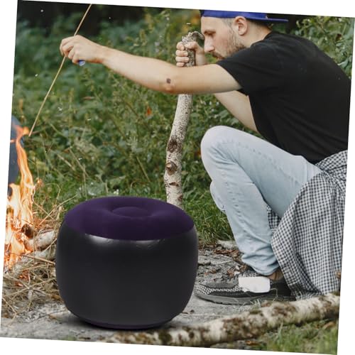TOYANDONA Aufblasbarer Fußhocker Outdoor Rundes Fußstützkissen Wetterfest Leicht Tragbar Camping Sitzkissen Klappbarer Sitzhocker Für Wandern Musikfestival Picknick von TOYANDONA