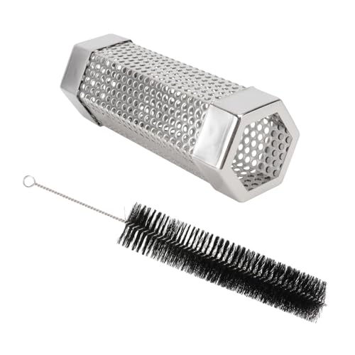 TOYANDONA Bbq Smoker Tube Teilig mit Reinigungsbürste Langlebiger Rauchgenerator für Holzkohlegrill und Outdoor Grillen Effiziente Rauchverteilung für Aromatisches TOYANDONA Bbq Smoker Tube Teilig mit Reinigungsbürste Langlebiger Rauchgenerator für Holzkohlegrill und Outdoor Grillen Effiziente Rauchverteilung für Aromatisches von TOYANDONA