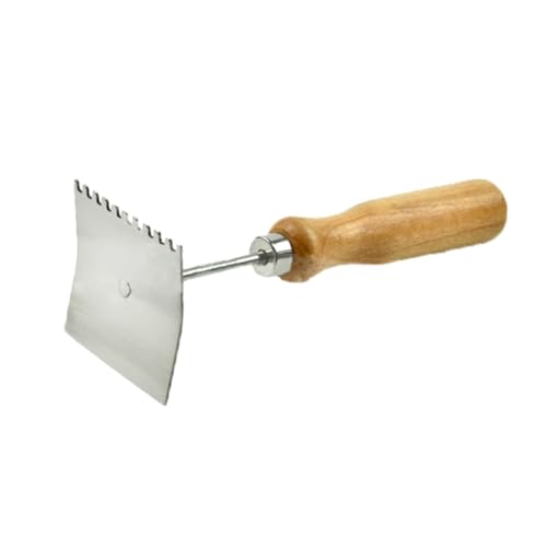 TOYANDONA Beekeeping Reinigungsschaufel aus Rostfreiem Metall mit Holzgriff Langlebiges Werkzeug für Bienenstockreinigung Professionell Verschleißfest Effiziente Honigwabenpflege von TOYANDONA
