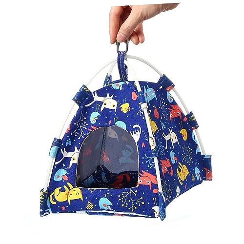 TOYANDONA Blaues Vogelzelt aus Strapazierfähigem Canvas Hängendes Papageienhaus Kissen Kleines Waschbares Haustiernest für Sittiche und Kleine Vögel Gemütliches Sicheres Schlafzelt TOYANDONA Blaues Vogelzelt aus Strapazierfähigem Canvas Hängendes Papageienhaus Kissen Kleines Waschbares Haustiernest für Sittiche und Kleine Vögel Gemütliches Sicheres Schlafzelt von TOYANDONA