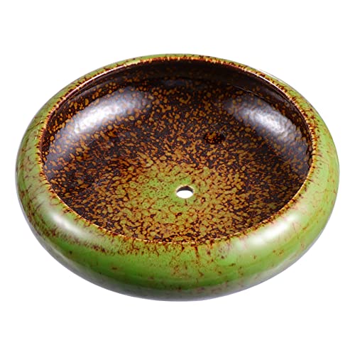 TOYANDONA Blumentopf Keramik Sukkulenten-Topf Vintage Bonsai-übertopf Pflanzbehälter Mit Abflussloch Für Pflanzen Kakteen Home Dekoration Balkon Tisch Schreibtisch von TOYANDONA