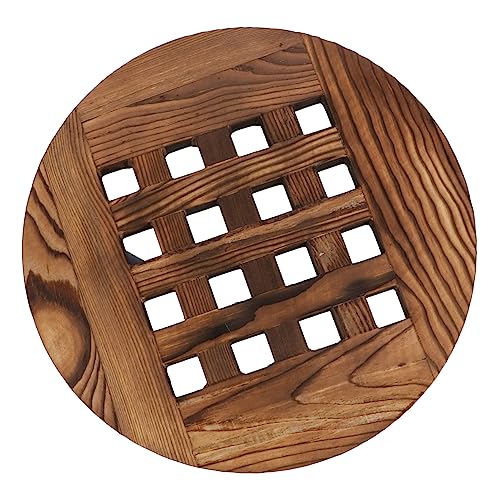 TOYANDONA Movable Flower Pot Tray Mit Universalrädern Aus Hochwertigem Holz Rund Für Pflanzen Blumentöpfe Und Schwere Objekte Für Drinnen Und Draußen Geeignet von TOYANDONA