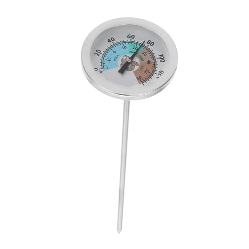 TOYANDONA Bodentemperatur Thermometer für Gartenarbeit Präziser und Bodentester für Wachstumsbedingungen im Freien Silber von TOYANDONA