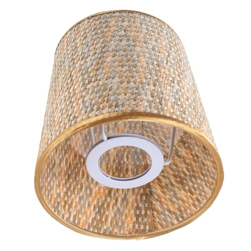 TOYANDONA Bunter PVC Lampenschirm im Korbgeflecht design Konischer Ersatzschirm für Tisch Stehlampen Langlebig und Dekorativ Geeignet für Wohn Schlafzimmerbeleuchtung von TOYANDONA