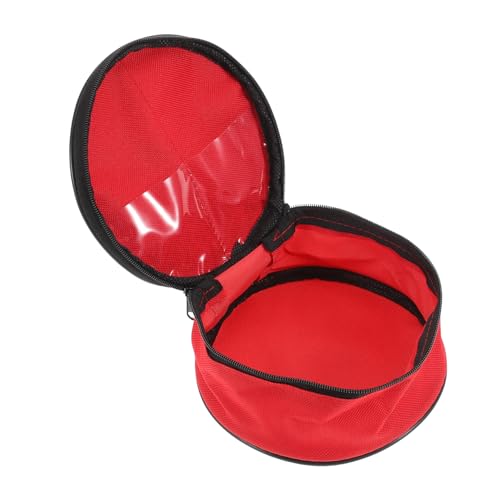 TOYANDONA Camping Geschirr Organizer Tasche Faltbare Utensilien Aufbewahrung für Picknick und Camping Robuste Oxford Stoffhülle für Teller Besteck und Küchenwerkzeuge für Unterwegs Rotnur von TOYANDONA
