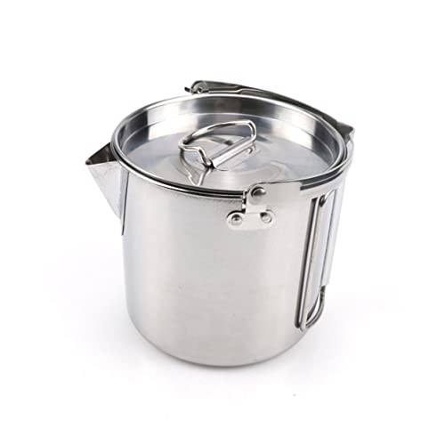 TOYANDONA Camping Wasserkocher Hängender Kessel mit Deckel und Klappgriff für Outdoor Picknick Wandern Kochen Heißer Suppe und Wasser TOYANDONA Camping Wasserkocher Hängender Kessel mit Deckel und Klappgriff für Outdoor Picknick Wandern Kochen Heißer Suppe und Wasser von TOYANDONA