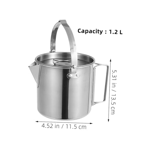 TOYANDONA Camping Wasserkocher mit Hängefunktion Schnelles Erhitzen Vielseitiger Outdoor Teekessel für Wandern Picknick Rucksackreisen Robust und Hitzebeständig von TOYANDONA