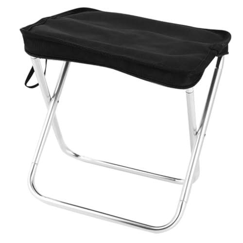 TOYANDONA Campingstuhl Klappstuhl Pfad faltbar außen Erwachsene zusammenklappbarer Campinghocker Tragbarer Campinghocker Klapphocker Camping Klapphocker im Freien Aluminiumlegierung Schwarz von TOYANDONA