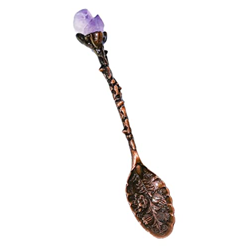 TOYANDONA Chic Kaffeelöffel aus Zinklegierung Vintage Stil Spiegelpoliert Langlebig und Rostfrei Glatter Löffelkopf Komfortabler Griff Vielseitig für Kaffee Desserts und Kuchen Praktisches von TOYANDONA