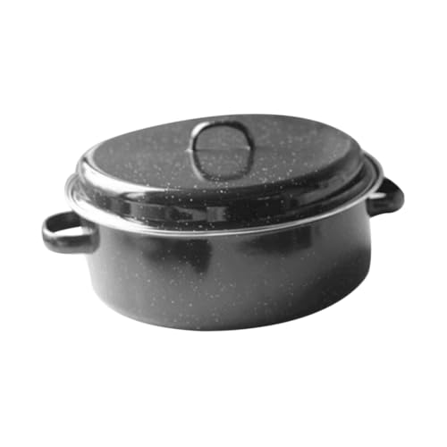 TOYANDONA Cm Bräter mit Deckel Hitzebeständiger Haushalts kochtopf Vielseitiger Grill Bratentopf für Ofen und Herd Ergonomische Doppelgriffe zum Rösten von Geflügel und Gemüse von TOYANDONA