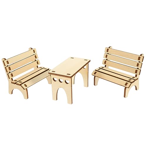 TOYANDONA DIY Holzspielzeug für Hamster Käfig Dekoration Selbstmontage Tisch und Bänke aus Sicherem Holz für Kleine Nagetiere Wie Hamster Mäuse Meerschweinchen Teiliges für Käfigzubehör und TOYANDONA DIY Holzspielzeug für Hamster Käfig Dekoration Selbstmontage Tisch und Bänke aus Sicherem Holz für Kleine Nagetiere Wie Hamster Mäuse Meerschweinchen Teiliges für Käfigzubehör und von TOYANDONA