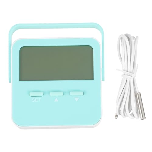 TOYANDONA Digitales Thermometer mit Großem Display Magnetisch Alarmfunktion für Innen und Außen Präzises mit Einstellbarem Niedrigtemperaturalarm Grün von TOYANDONA