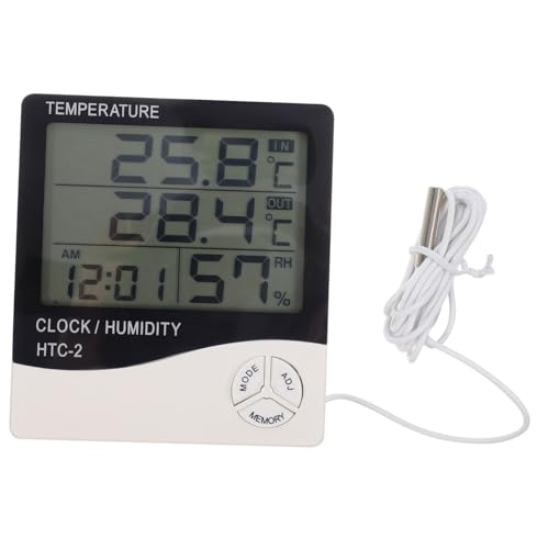 TOYANDONA Digitales Thermometer mit LCD Anzeige für Aquarien und Gewächshäuser Temperatur und Feuchtigkeitsmonitor für Fischbecken Kompakt und Tragbar Geeignet für Babyzimmer von TOYANDONA