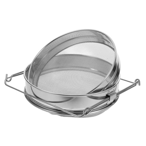 TOYANDONA Doppelschicht Honigsieb aus Edelstahl Feinmaschiges Filtersieb für Honig und Saucen Robustes Leicht zu Reinigendes Imkereizubehör mit Langlebigem Stahlgewebe Vielseitig Einsetzbar von TOYANDONA