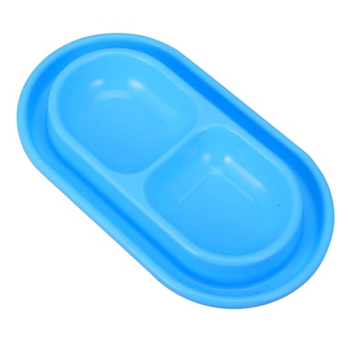 TOYANDONA Doppelter Antischnüffel Futternapf für Katzen und Hunde Antifreier Napf mit Wasserbarriere Blauer Futter und Wassernapf für Kleine und Mittelgroße Haustiere von TOYANDONA