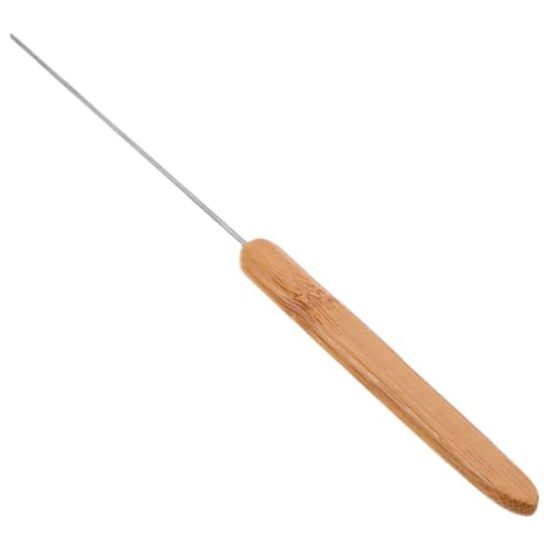 TOYANDONA Edelstahl Angelköder Nadel mit Holzgriff Schnelles Anködern Portables Meeresangelzubehör Stabile Konstruktion Vielseitig für Würmer und Köder Kompakt und Langlebig von TOYANDONA