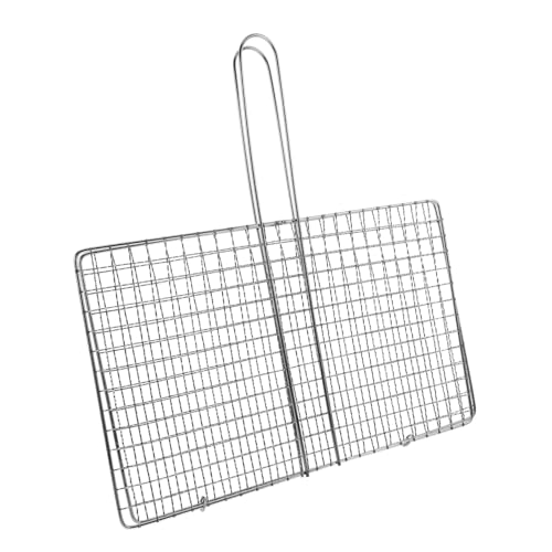 TOYANDONA Edelstahl Grillkorb für Gemüse und Fisch Rostfreies Grillnetz mit Sicherem Verschluss für Outdoor Holzkohlegrill Langlebig und Einfach zu Reinigen Praktisches Zubehör für Camping TOYANDONA Edelstahl Grillkorb für Gemüse und Fisch Rostfreies Grillnetz mit Sicherem Verschluss für Outdoor Holzkohlegrill Langlebig und Einfach zu Reinigen Praktisches Zubehör für Camping von TOYANDONA