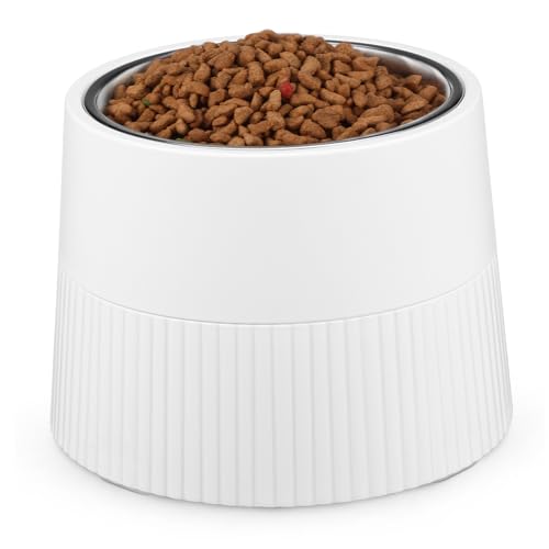 TOYANDONA Edelstahl Hundenapf Erhöht mit Abnehmbarem Boden Futternapf und Wassernapf für Kleine Hunde und Katzen rutschfest Leicht zu Reinigen für Reisen von TOYANDONA