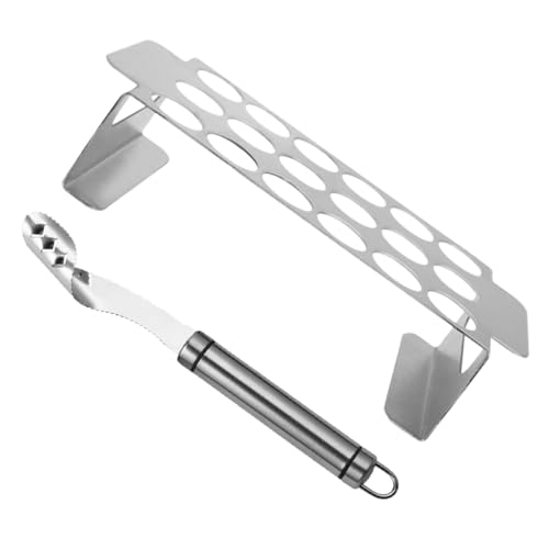 TOYANDONA Edelstahl Jalapeno Grillhalter mit Entkerner Bbq Grillzubehör für Stabiles Grillen Gefüllter Chilis Rostfrei Leicht Tragbar für Outdoor Barbecue und Professionelles Grillen von TOYANDONA