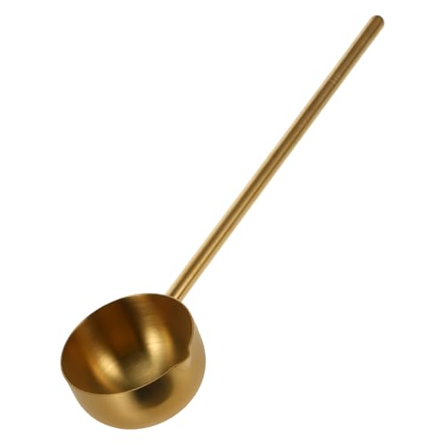 TOYANDONA Edelstahl Schöpfkelle mit Langem Griff Ölkelle Hitzebeständig Ergonomisch Leicht für Küche und Kochen Multifunktionaler Wasserschöpfer Küchenzubehör von TOYANDONA