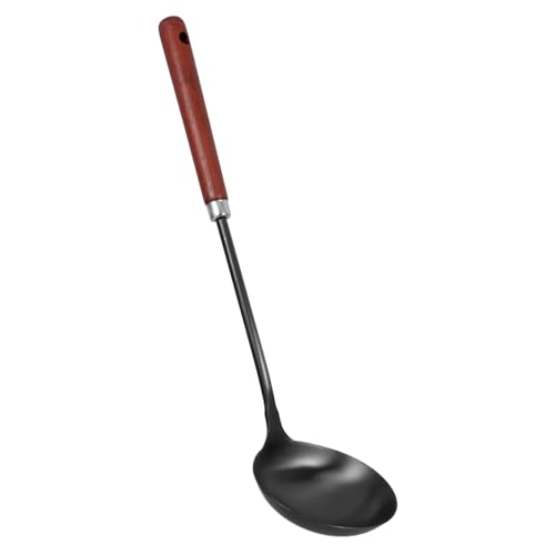 TOYANDONA Edelstahl Schöpflöffel mit Holzgriff Vielseitiger Suppenkelle für Servieren und Kochen Ergonomisch Rostfrei Spülmaschinenfest für Suppen Reis und Speisenteilung von TOYANDONA