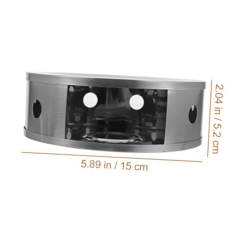 TOYANDONA Edelstahl Teewärmer Teelicht Halter Teekannenwärmer Wärmebasis für Kaffee Tee Speisewärmer Multifunktional Rostfrei Tragbar von TOYANDONA