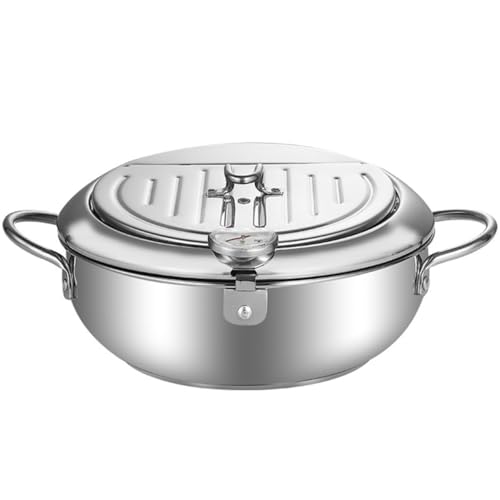 TOYANDONA Edelstahl Tempura Fritteuse mit Thermometer und Abnehmbarem Korb Japanischer Stil für Gesundes Deep Frying Ölfiltration Fettarmes Braten Zuhause TOYANDONA Edelstahl Tempura Fritteuse mit Thermometer und Abnehmbarem Korb Japanischer Stil für Gesundes Deep Frying Ölfiltration Fettarmes Braten Zuhause von TOYANDONA