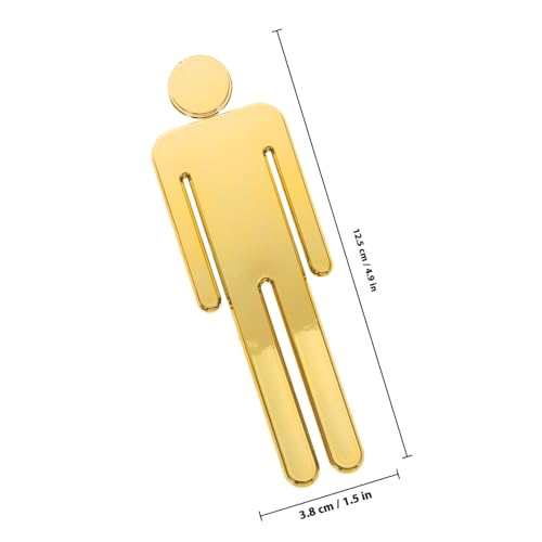 TOYANDONA Edelstahl Wc Türschild Set Selbstklebend Goldfarben Geschlechterspezifisch Leicht Anbringbar Büro und Geschäfts Badezimmer Dekoration Sichtbar Robust Modernes Design TOYANDONA Edelstahl Wc Türschild Set Selbstklebend Goldfarben Geschlechterspezifisch Leicht Anbringbar Büro und Geschäfts Badezimmer Dekoration Sichtbar Robust Modernes Design von TOYANDONA