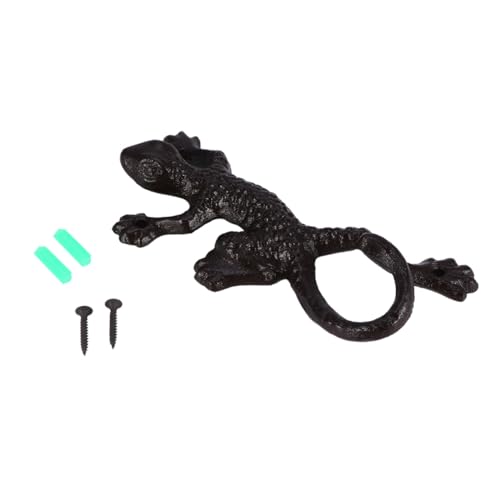 TOYANDONA Eisen Gecko Wandhaken mit Hoher Tragkraft Rutschfest Realistische Gecko form Vielseitig für Blumentöpfe Garderobe und Dekoration Stabile Wandhalterung für Innen und Außenbereich von TOYANDONA