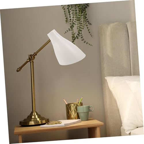 TOYANDONA Eisernes Lampenschirm Tischleuchte Schutzschirm Pferdehuf design Langlebig Stabil für Schreibtisch Nachttisch Wohnzimmer Weiß von TOYANDONA